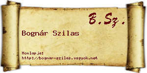 Bognár Szilas névjegykártya